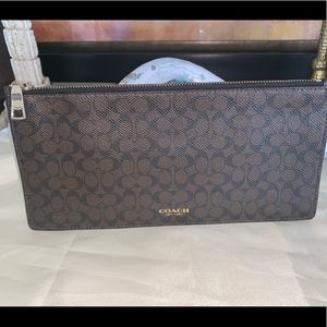Coach monogram leather wallet